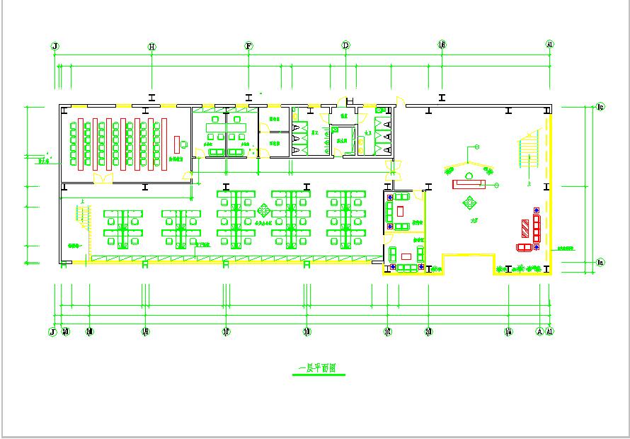 某地小型办公楼装修CAD设计图（全集）
