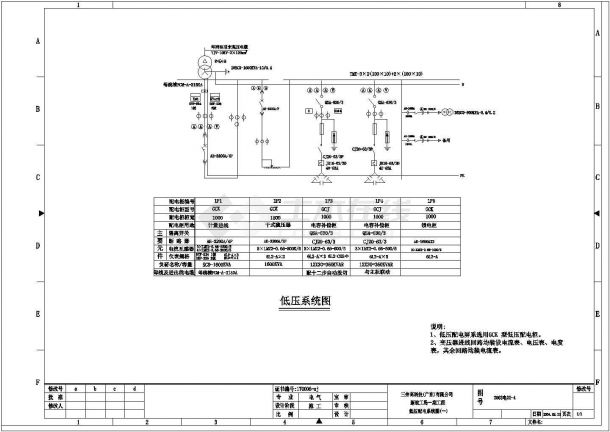 工厂内部整套电气设计cad施工图-图二