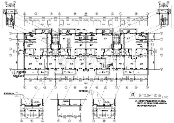 某住宅区高层住宅建筑方案设计cad图-图二