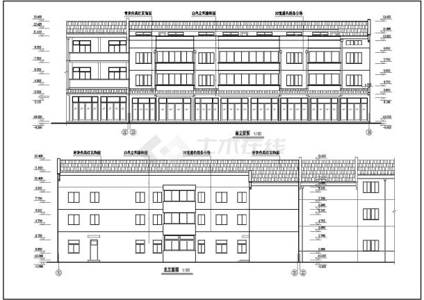 某地沿街商住楼的详细建筑设计施工图-图一