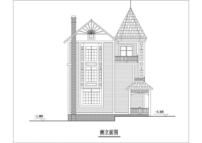 某地多层精品别墅建筑方案设计cad图_图1