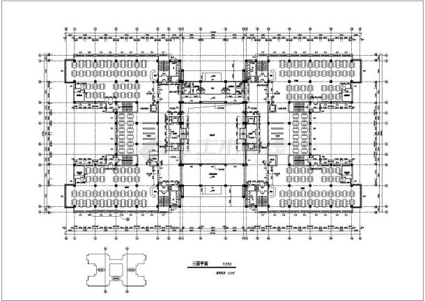 某大学图书馆建筑结构全套设计CAD施工图-图一