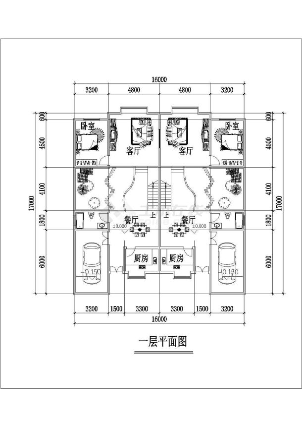 某地三层精品小别墅建筑方案设计cad图-图二