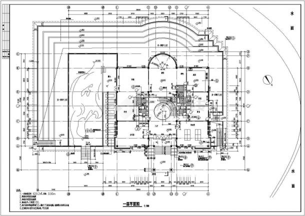某地多层别墅建筑和结构设计CAD图-图二