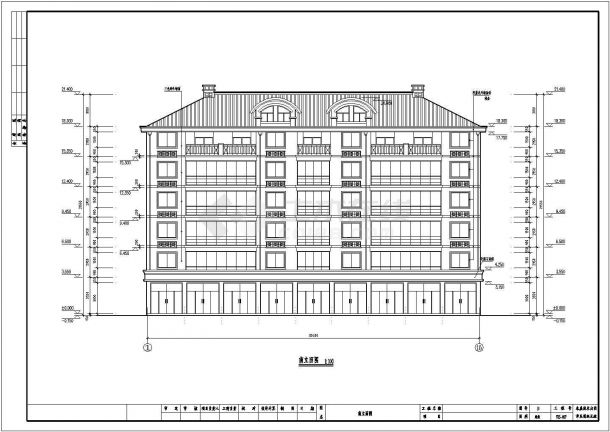 【上海】某小区商住综合楼设计施工图-图一