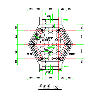 某地大型六角亭的详细建筑施工图（全套）-图二