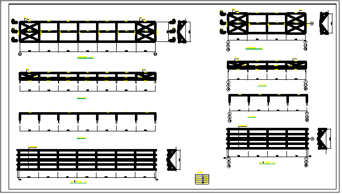 某6m跨钢天窗架结构节点构造详图_图1