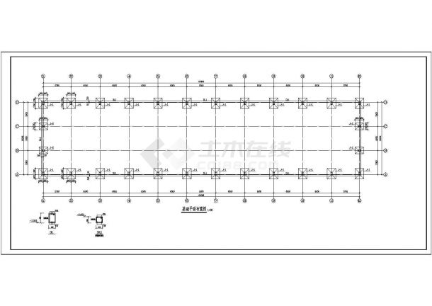 15m跨度轻钢结构厂房建筑设计图-图二