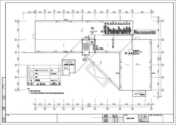 某地区的办公楼建筑设计施工平面图（CAD图）_图1