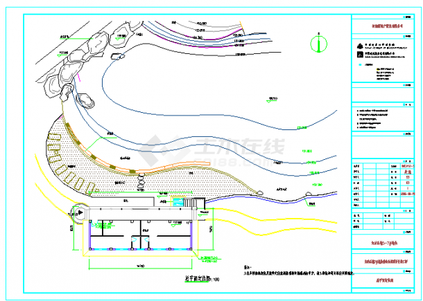 泳池更衣室设计施工图（建筑、结构、水电）-图一