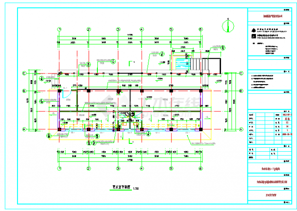 泳池更衣室设计施工图（建筑、结构、水电）-图二