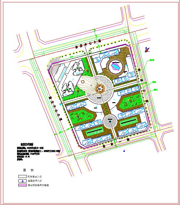 某县城最中心地块建筑规划方案总图_图1