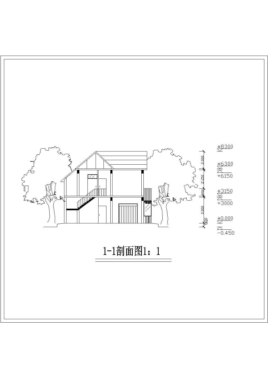 【山东省】某城市景区家庭小别墅建筑设计图