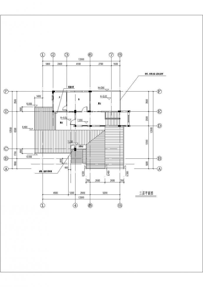 小型别墅CAD建筑施工参考详图（共6张）_图1