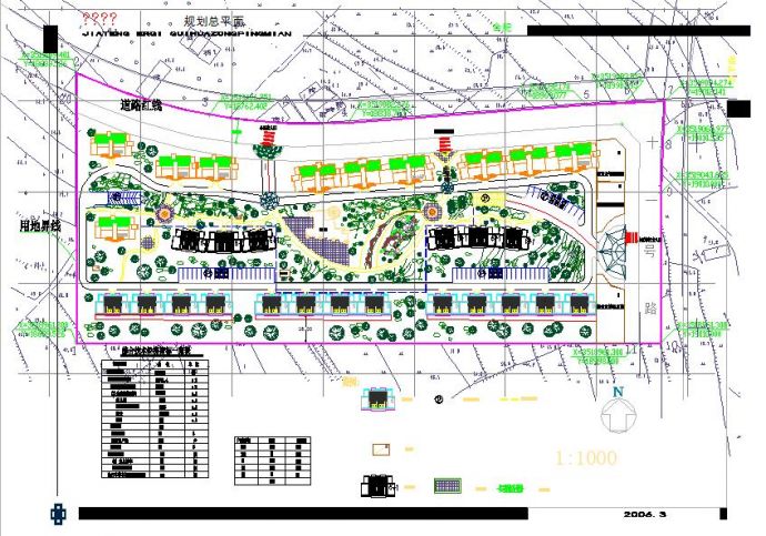 瑞格小区二期建筑规划总平面设计图_图1