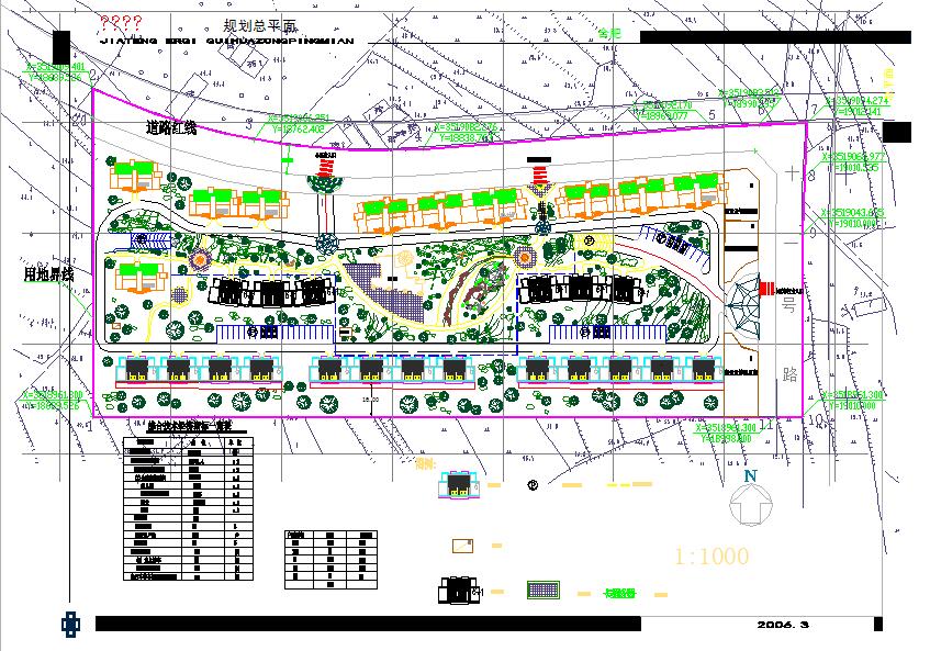 瑞格小区二期建筑规划总平面设计图
