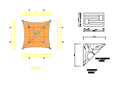 某地四角凉亭的全套建筑设计施工图