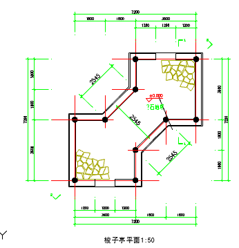 某地梭子亭的全套建筑设计施工详图-图二