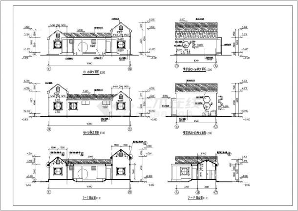 某地小型亭、廊的建筑施工图（全套）-图一