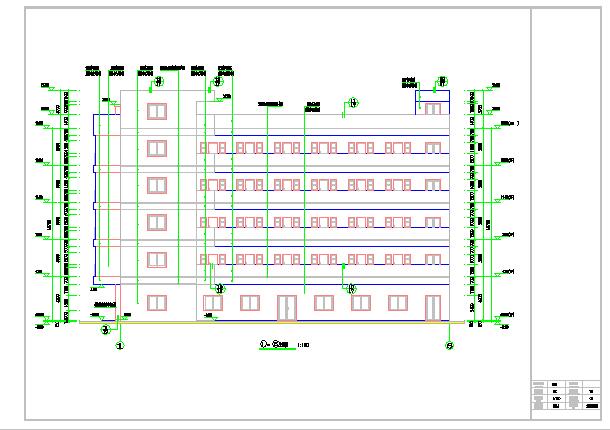 某厂区内宿舍多层建筑方案CAD图纸全套_图1