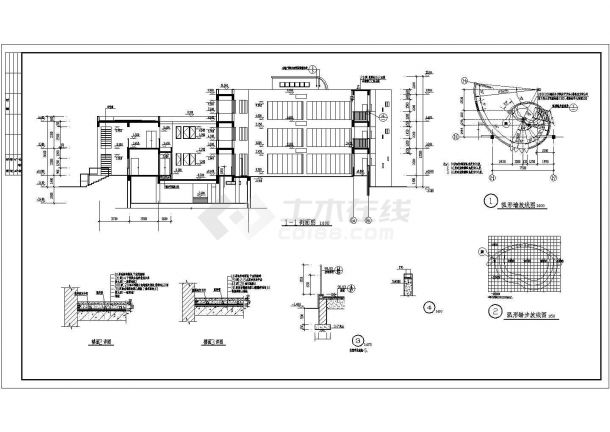 安徽三层幼儿园建筑全套设计CAD施工图-图二