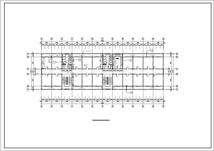某公司多层宿舍楼建筑施工CAD示意图_图1