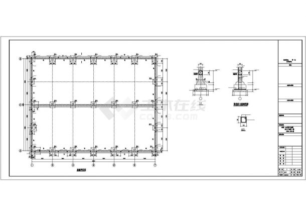 门式钢架结构生物科技产业园结构施工图（6栋厂房）-图二