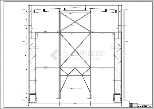 [山东]单层钢结构厂房结构施工图（含建施、设备图）-图二