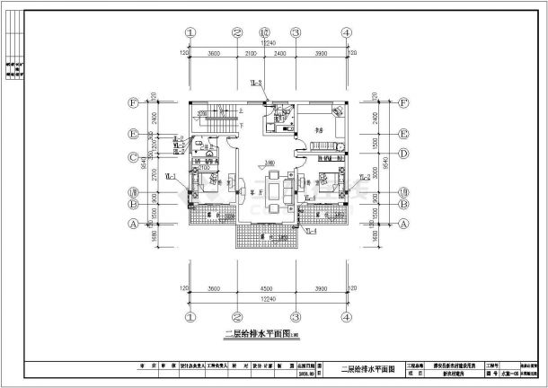 某地三层小别墅建筑水电设计方案图-图一