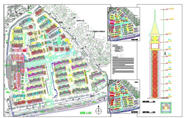 上塘河边某大型小区建筑设计规划总图-图一