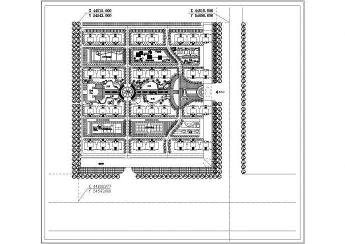 文苑小区平面建筑规划设计图纸（共一张）_图1