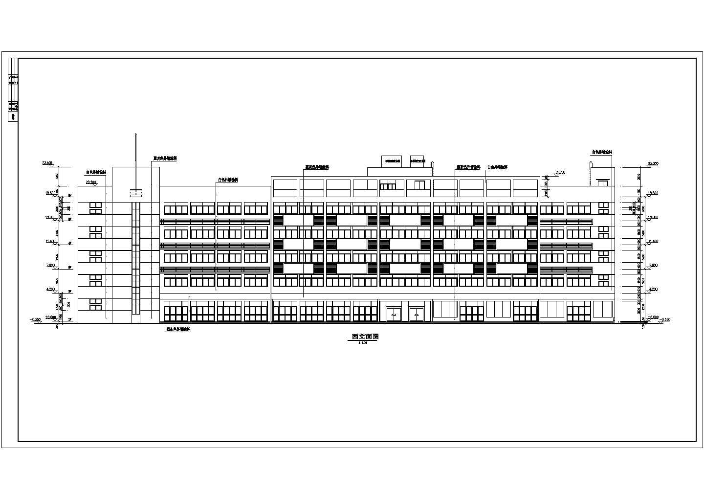 一套综合楼建筑CAD平面布置参考图