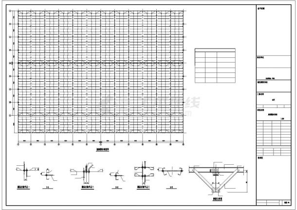 杭州某60米双跨钢结构仓库图纸-图二