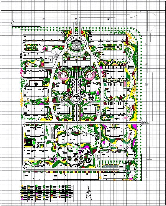 【高密市】月潭路某小区建筑规划总平面图