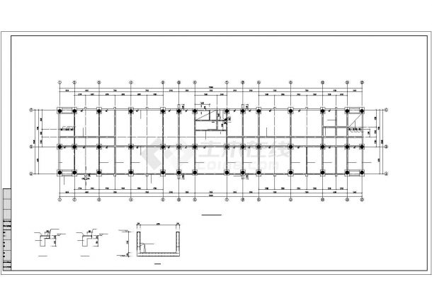 5层钢框架办公楼结构规划参考图-图一