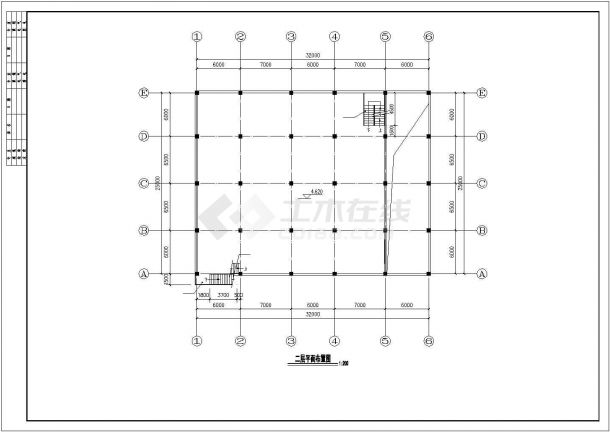 四层钢框架餐厅宿舍结构施工图(含建施)-图二