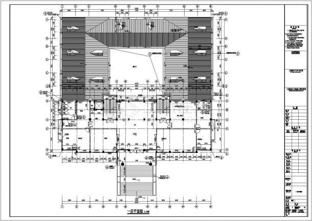 某现代化综合办公楼建筑图（共7张）-图一
