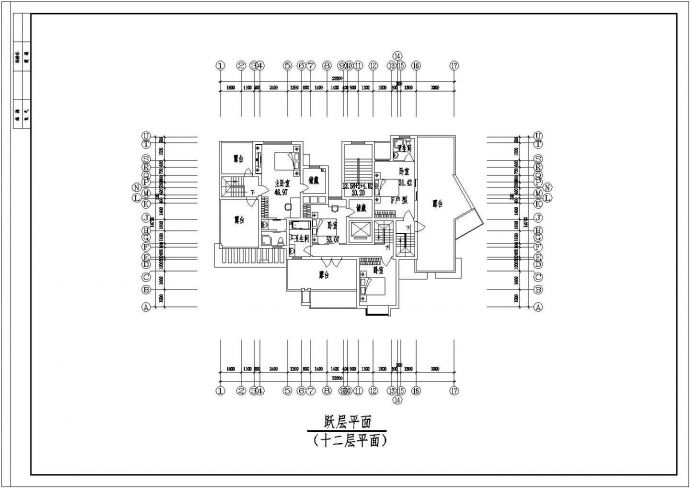 点式小高层住宅楼建筑设计施工CAD图_图1