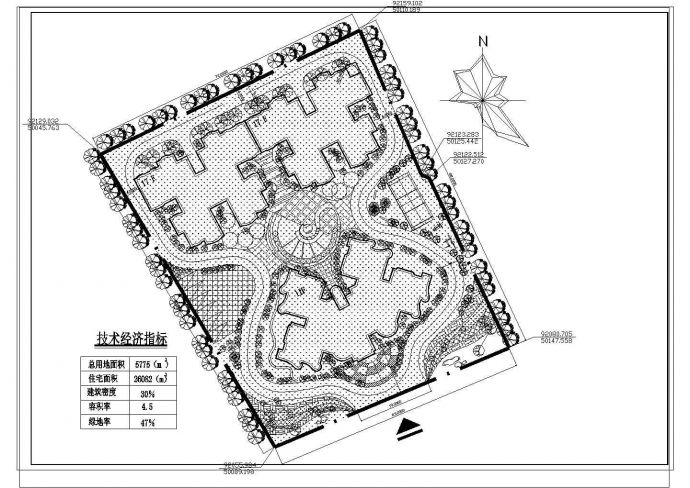 某地青园路建筑规划设计图纸（共一张）_图1