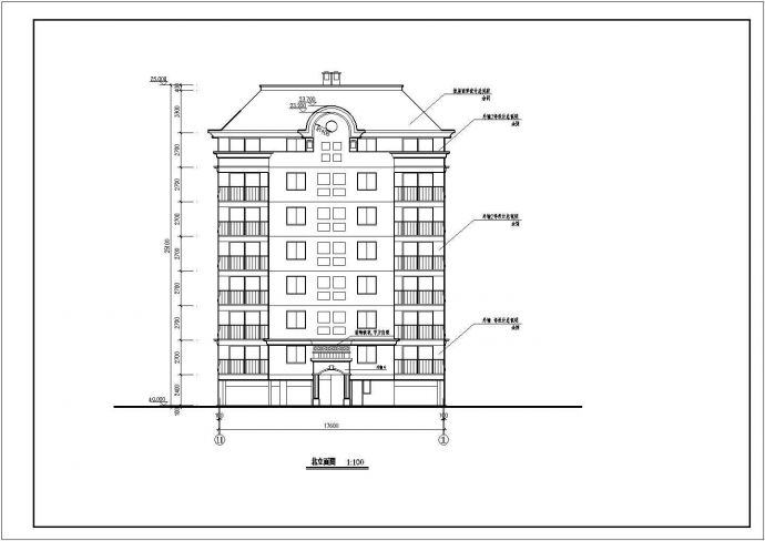 某8层复式普通住宅楼建筑cad设计图（共12张）_图1
