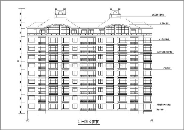 某9层阁楼2单元住宅楼建筑设计图（共9张）-图一