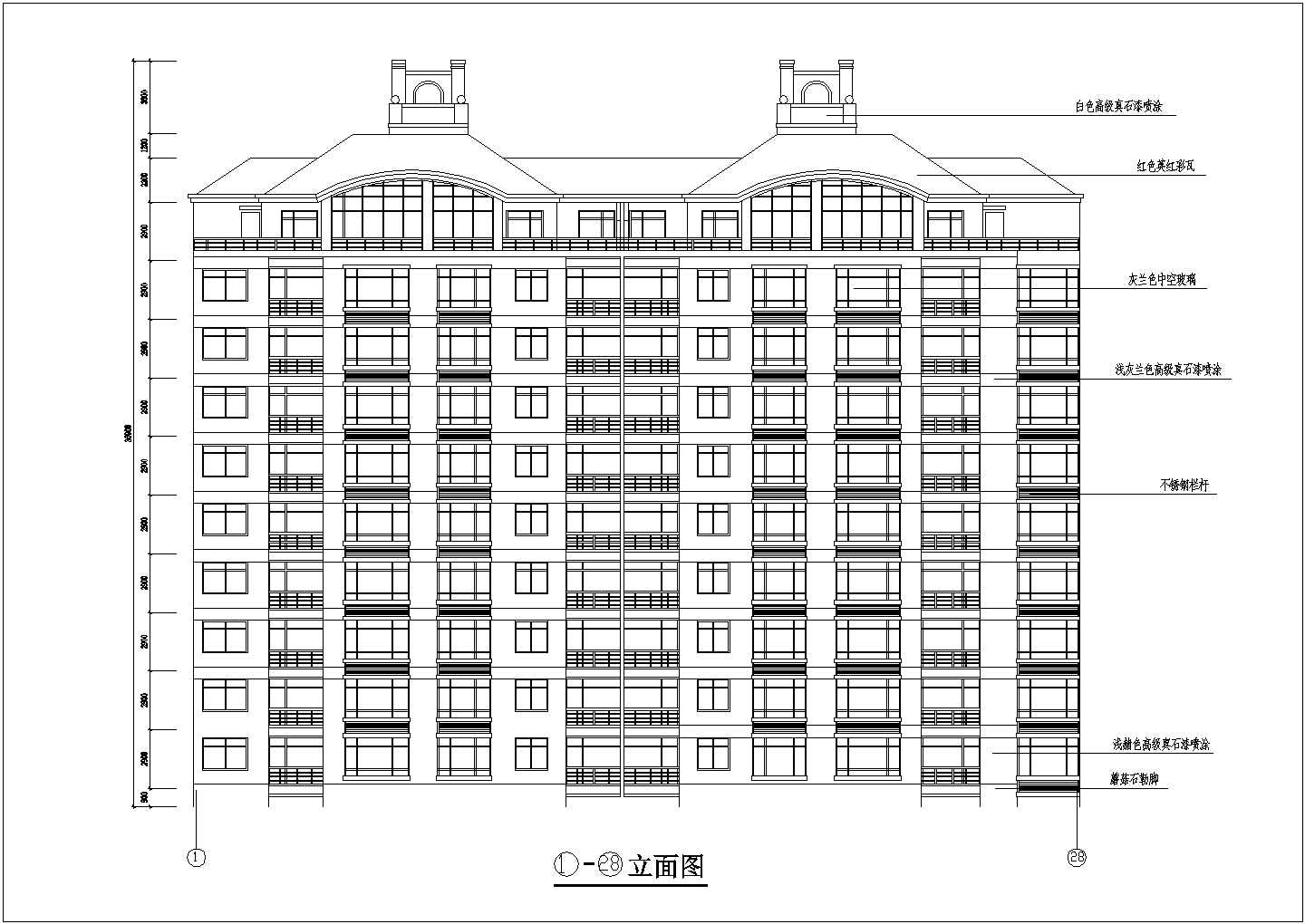 某9层阁楼2单元住宅楼建筑设计图（共9张）