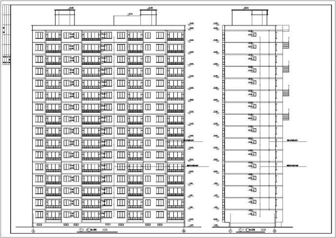 某16层住宅楼建筑cad设计图（共11张）_图1