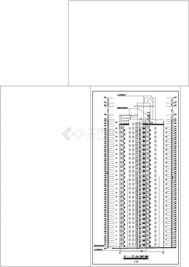 某地28层点式住宅楼建筑设计图（全套）-图二