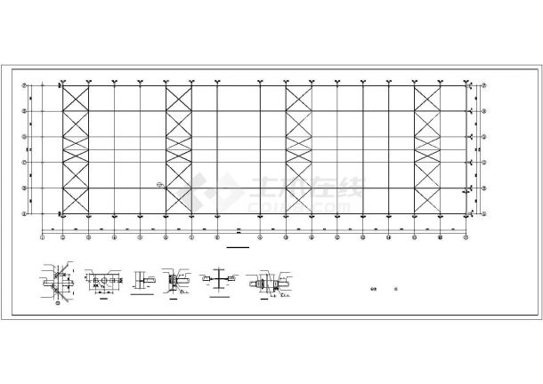 30米跨带吊车厂房施工图(含节能、防火专篇)-图一