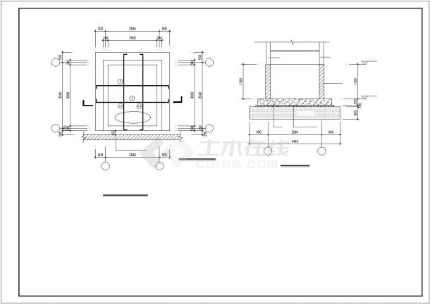 钢框架电梯井道设计CAD参考图-图一