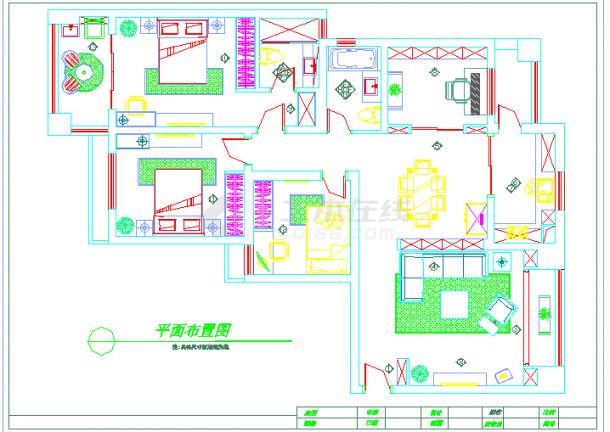 某地区颐尚园中式室内装修设计图纸-图一
