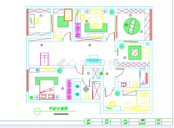 某地区颐尚园中式室内装修设计图纸-图二