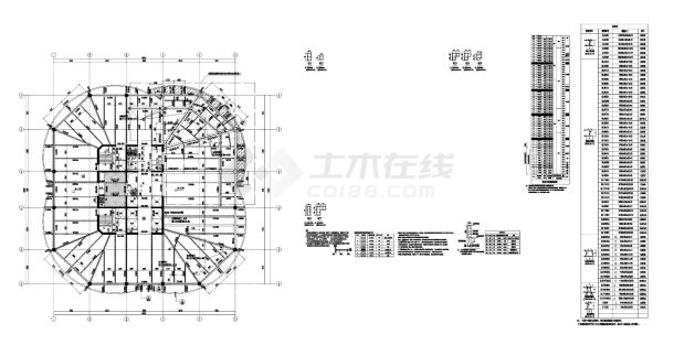 某四十六层结构平面布置图-图一