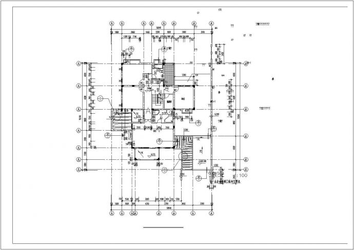 某地区现代别墅建筑设计图（共8张）_图1